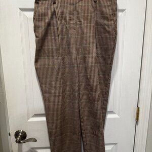 Houndstooth Pleated Crop Pants by Loft